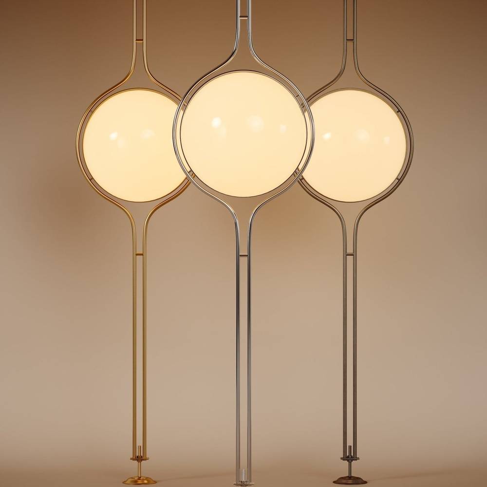 Pelvaro Mid-Century Metal Floor-to-Ceiling Lamp