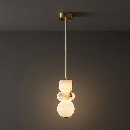 Stacked Alabaster Pendant Light
