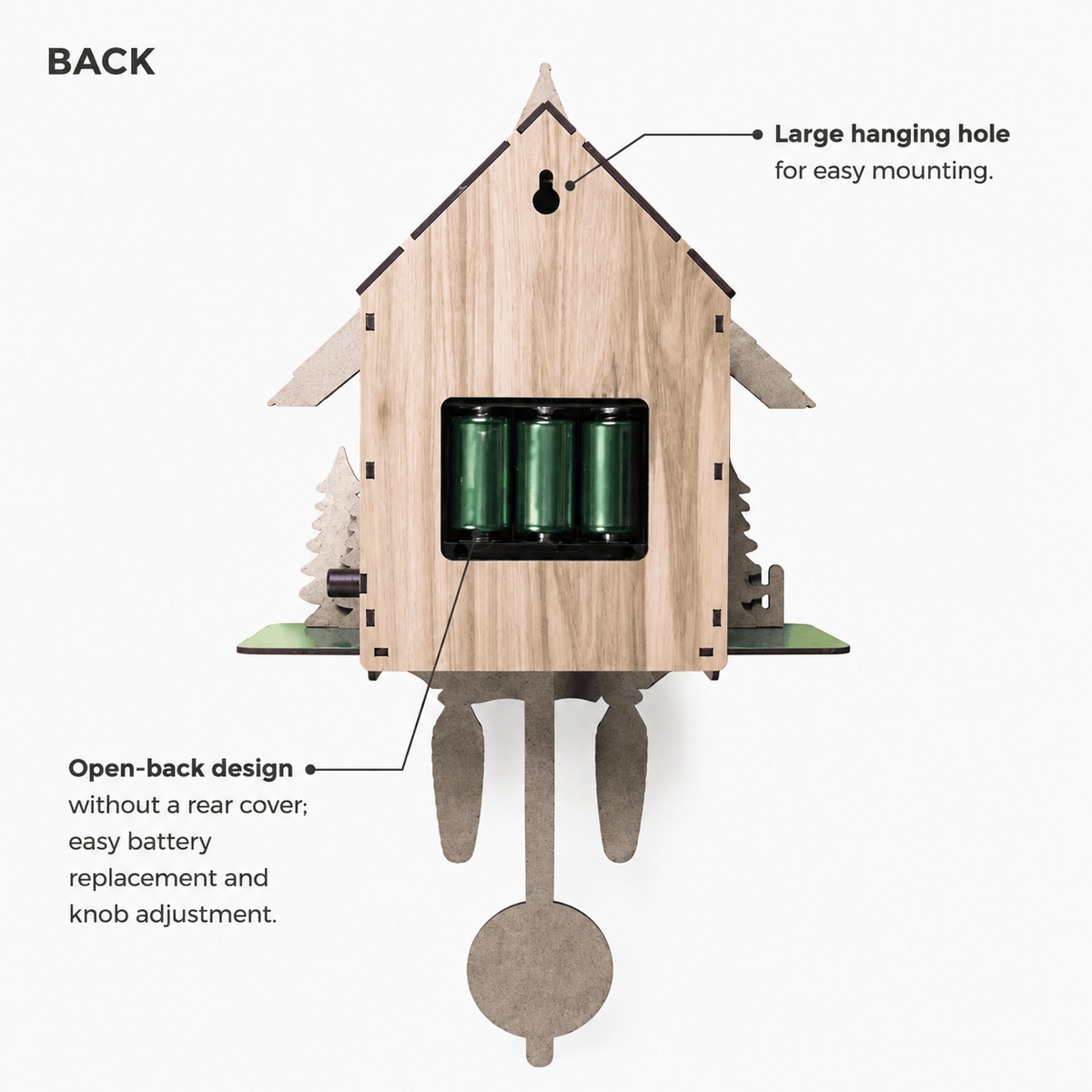 Brenvika Alpine MDF Pendulum Cuckoo Clock