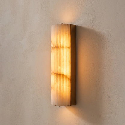Rivenna Minimalist Fluted Alabaster Wall Light
