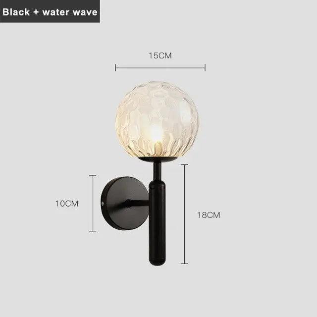 Ophira Modern Glass Globe Wall Light