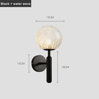 Ophira Modern Glass Globe Wall Light