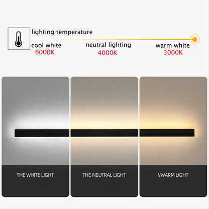 Veldrin Minimalist Slim Black Metal Outdoor Wall Light