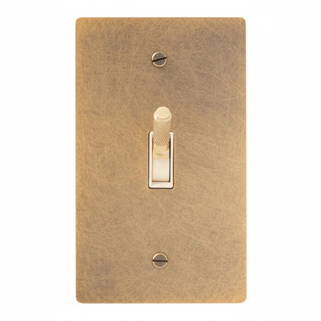 Ivarelle Vintage Solid Brass 1-Gang Toggle Switch