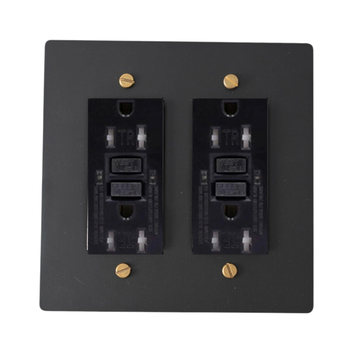 Galveno Vintage Solid Brass 2-Gang Outlet