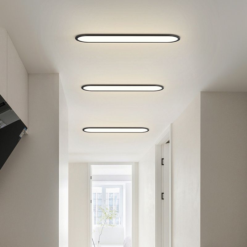 Ovalis Minimalist Metal Oval Ceiling Light