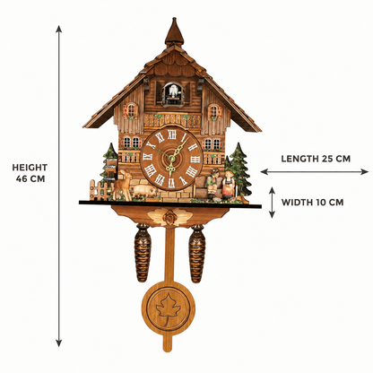 Brenvika Alpine MDF Pendulum Cuckoo Clock