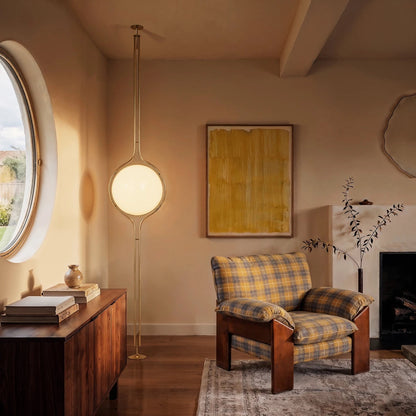 Pelvaro Mid-Century Metal Floor-to-Ceiling Lamp