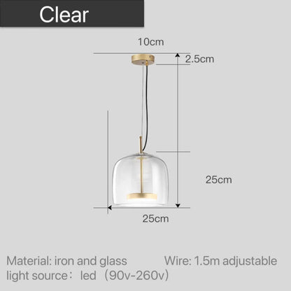 Lumira Nordic Tinted Glass Pendant Light