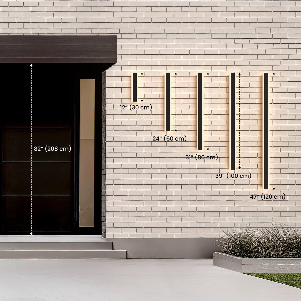 Zephlyn Linear Aluminium Outdoor Wall Light