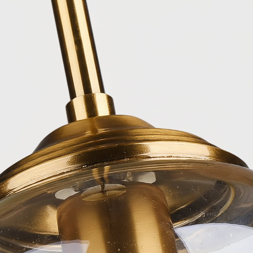Orbelle Art Deco Brass Glass Globe Pendant Light