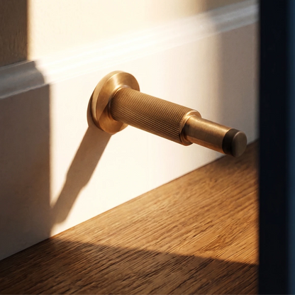 Oskarel Industrial Brass Wall Door Stop