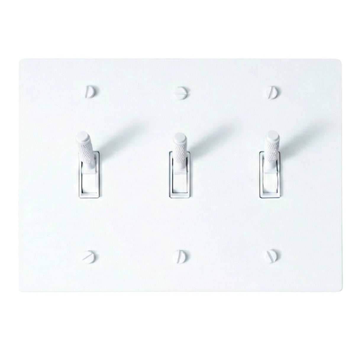 Ebrona Vintage Brass Knurled 3-Gang Toggle Switch
