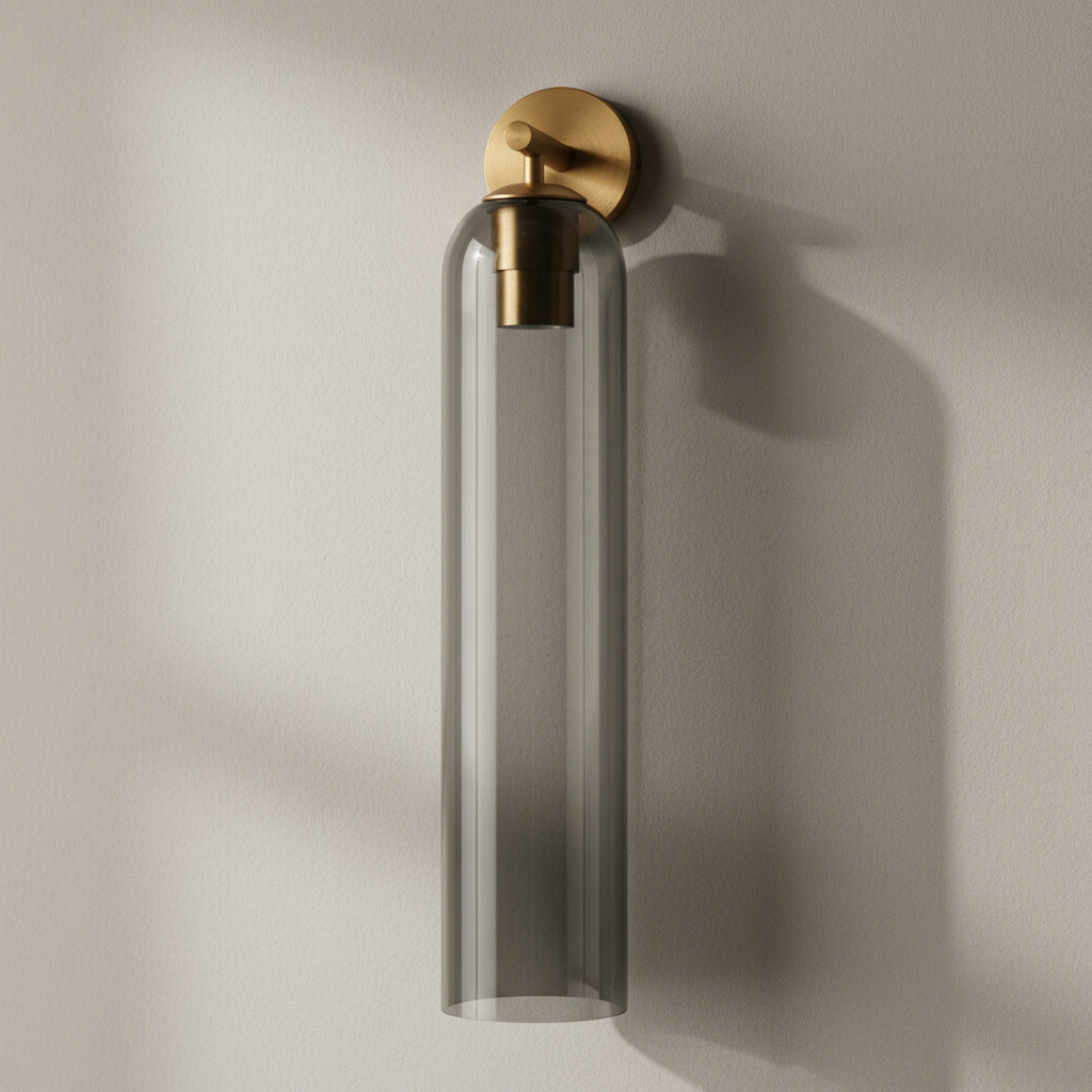 Lumessa Minimalist Glass Cylinder Wall Light