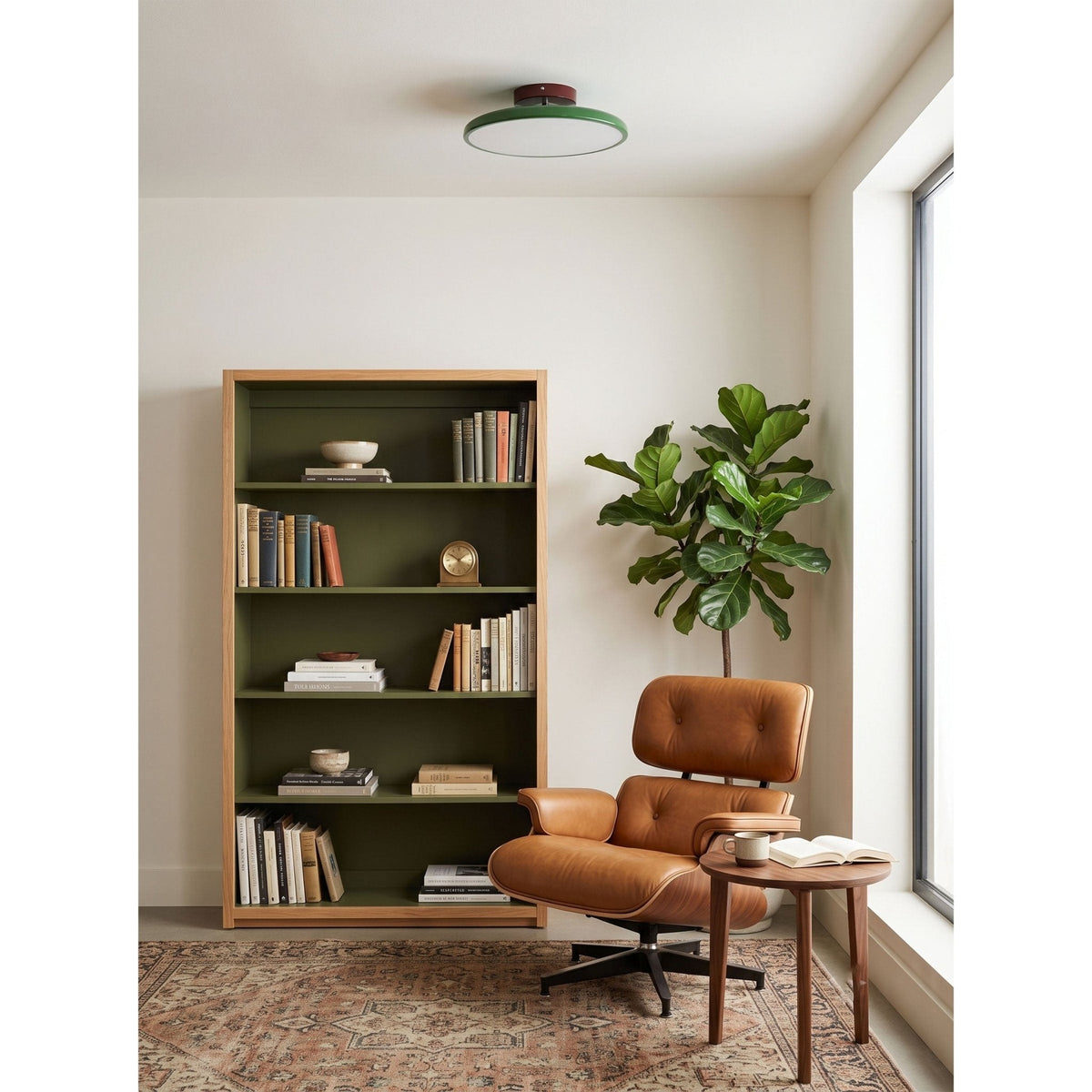 Round Wood Swivel Ceiling Light