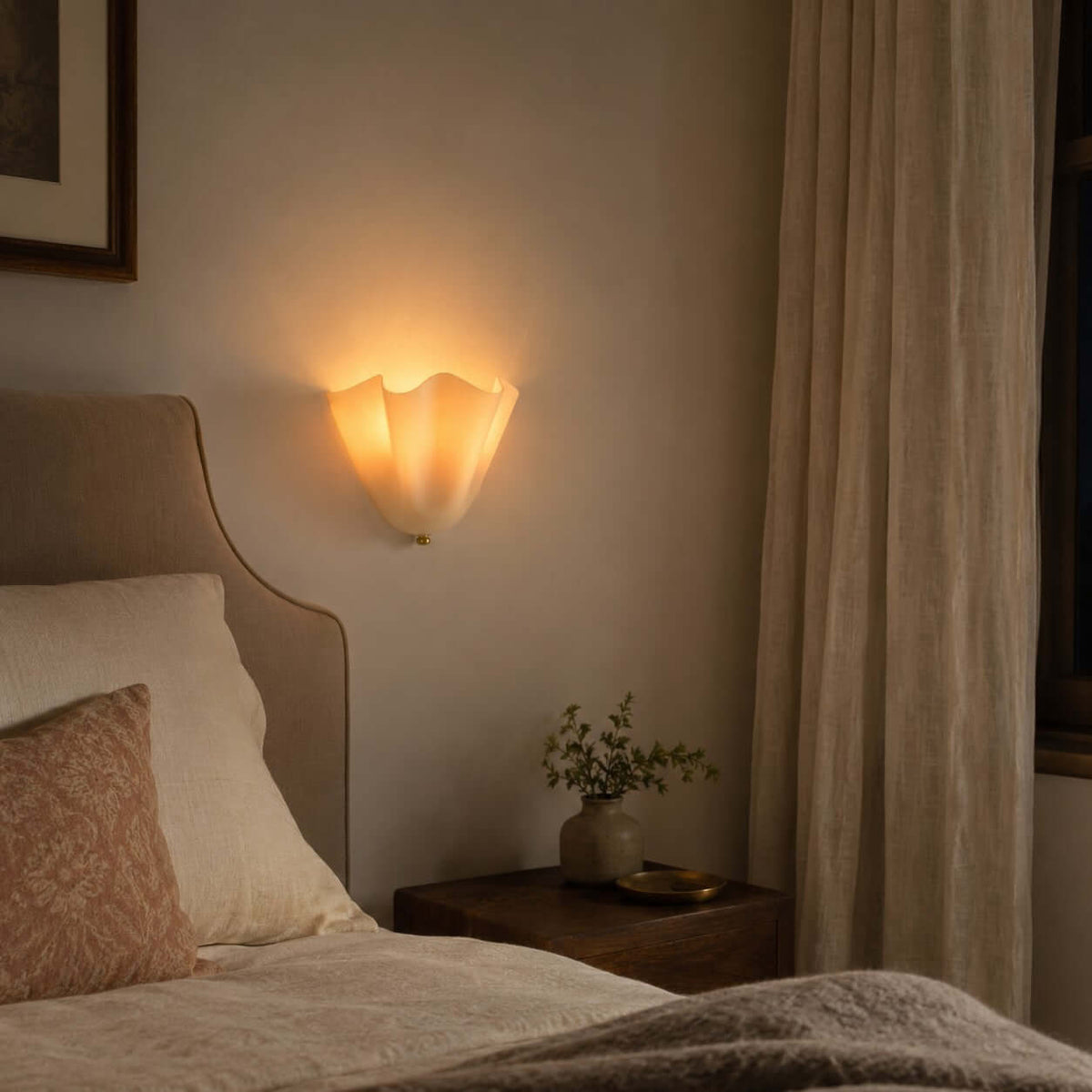 Draped Glass Wall Light