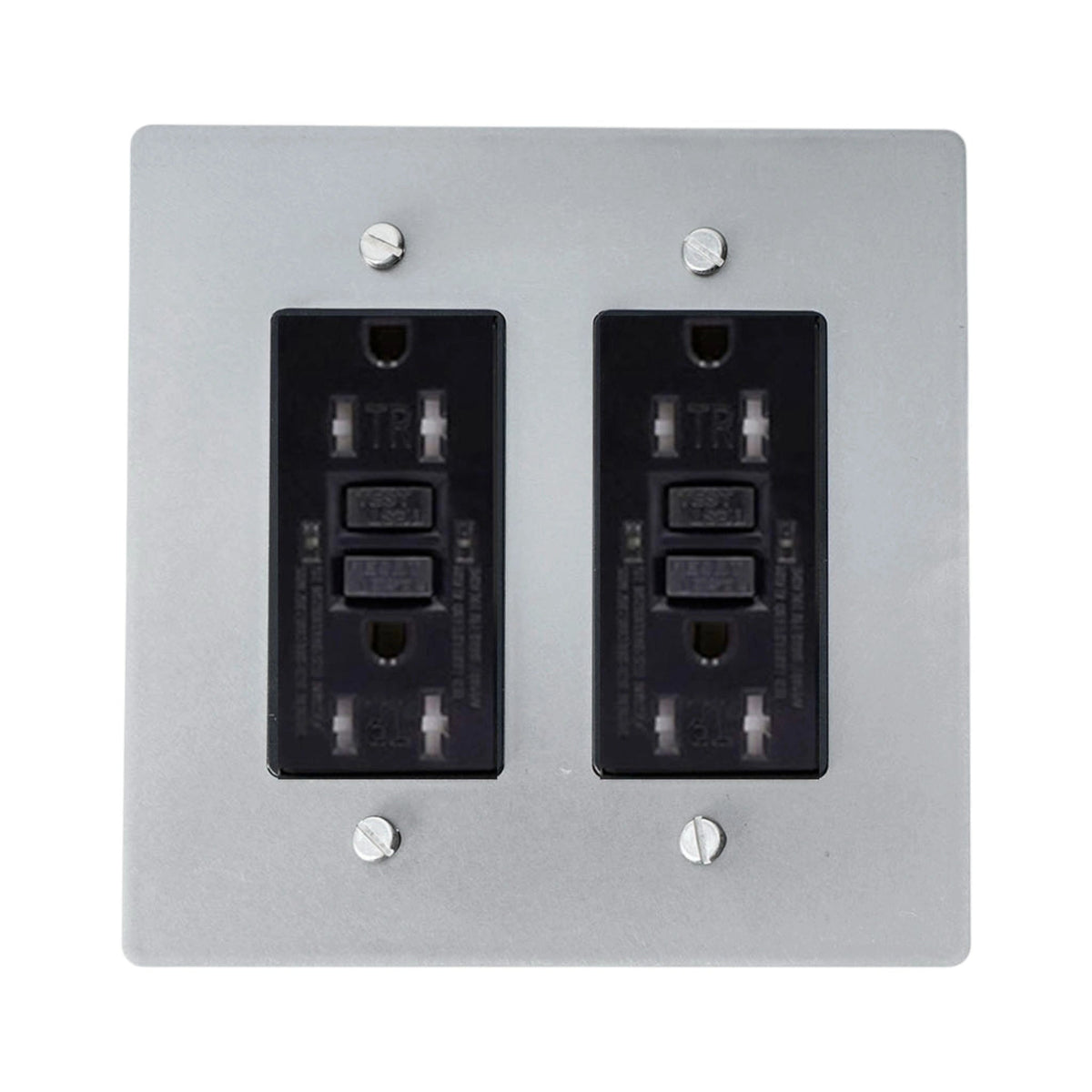 Galveno Vintage Solid Brass 2-Gang Outlet