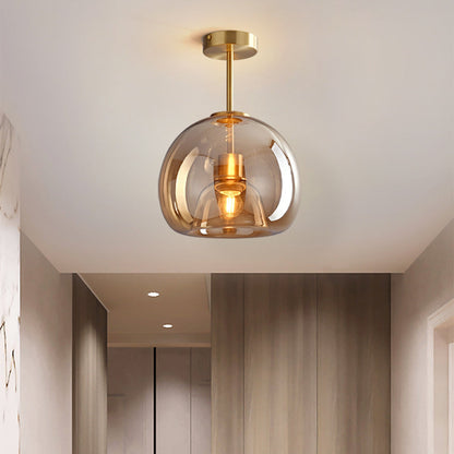 Velsora Modern Copper Glass Ceiling Light