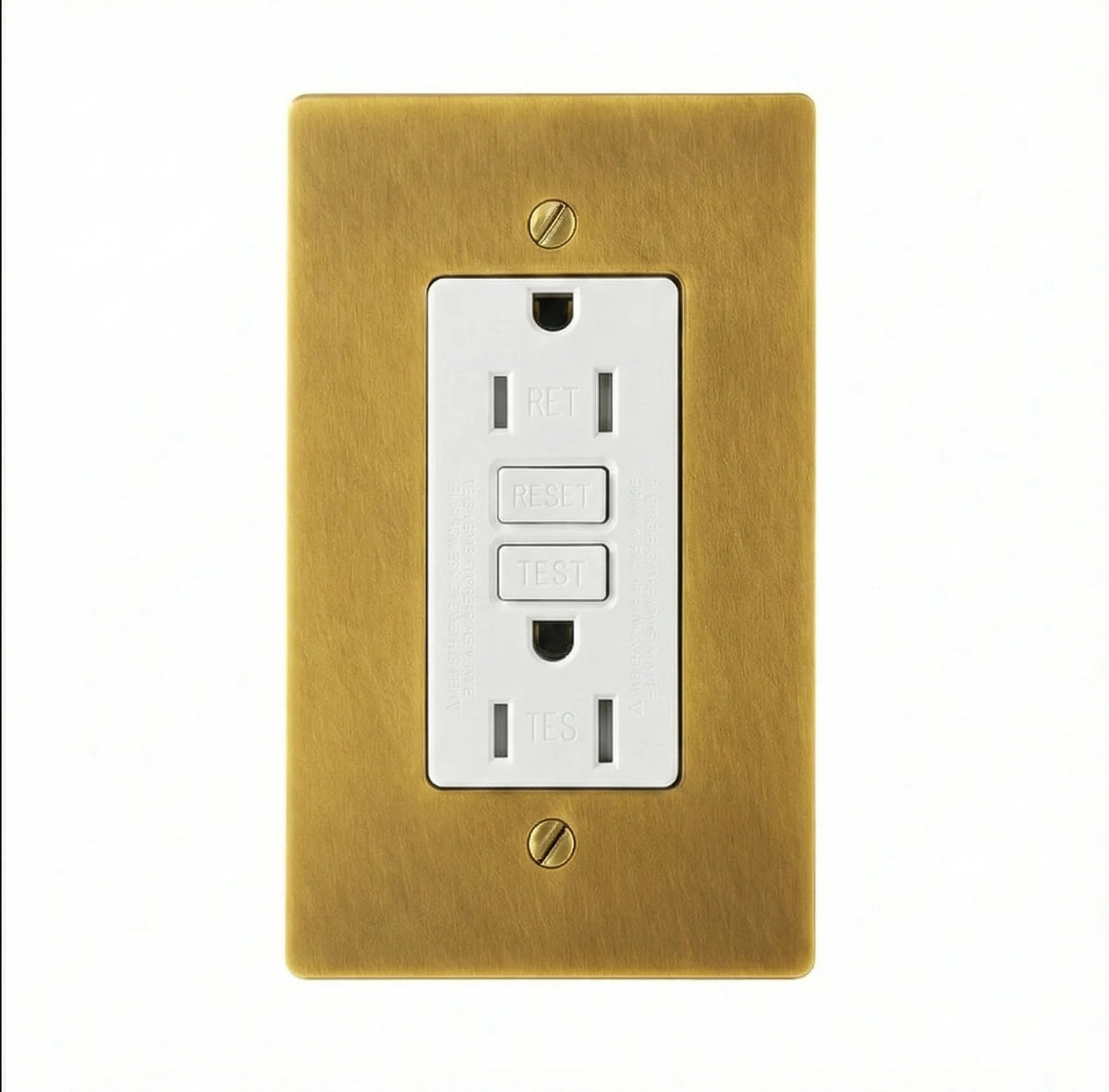 Dellmora Minimalist Brass GFCI Outlet