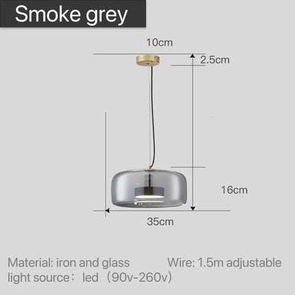 Lumira Nordic Tinted Glass Pendant Light