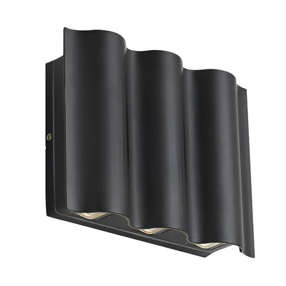Ondaria Wave Aluminium Up Down Wall Light
