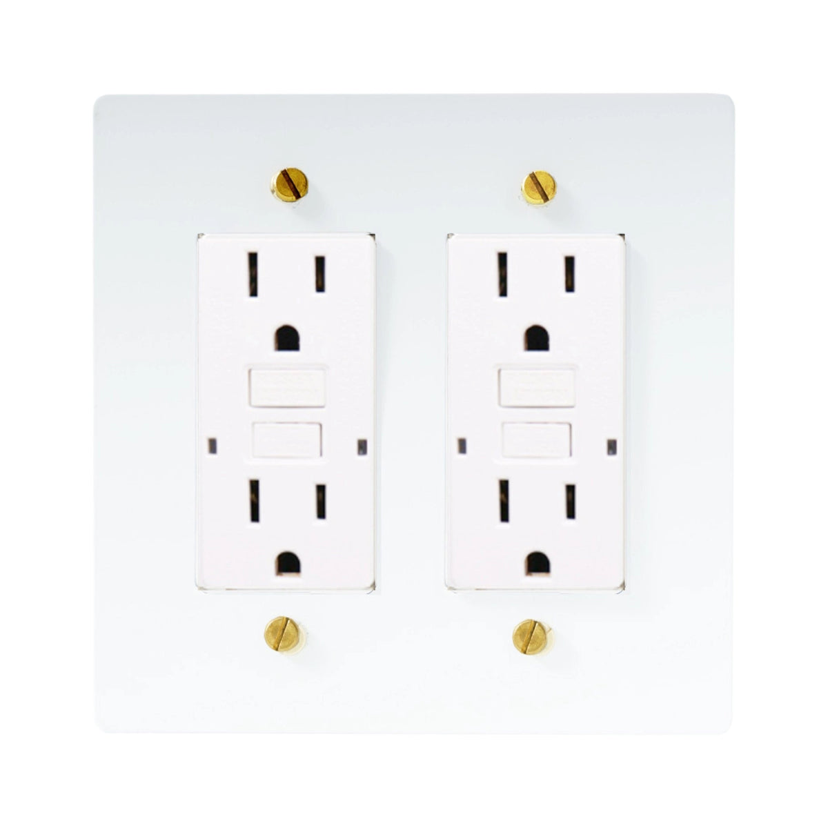 Galveno Vintage Solid Brass 2-Gang Outlet