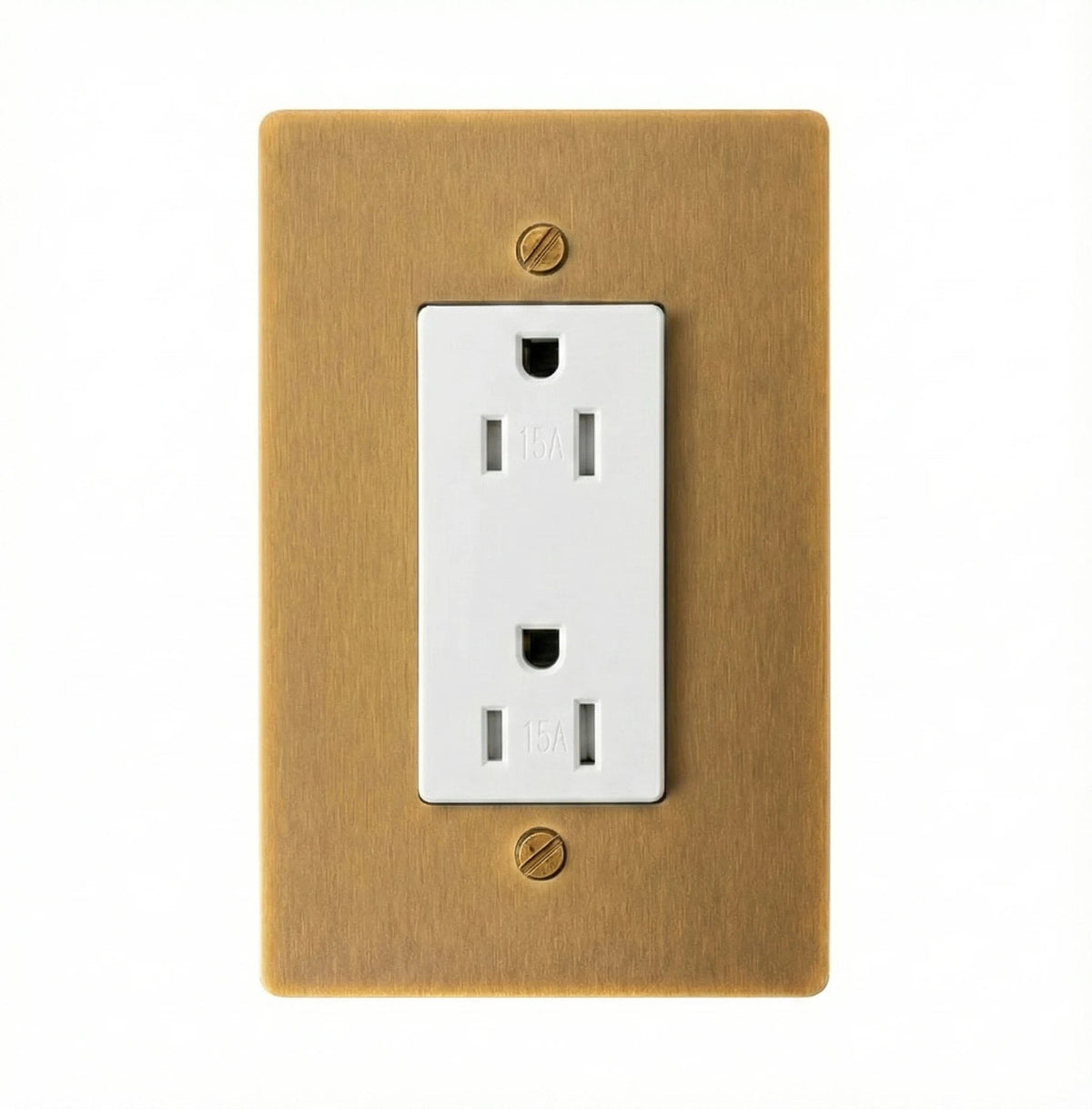Corvanel Traditional Brass Duplex Socket Outlet