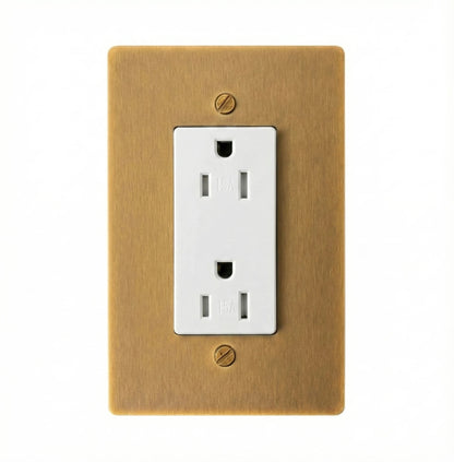 Corvanel Traditional Brass Duplex Socket Outlet