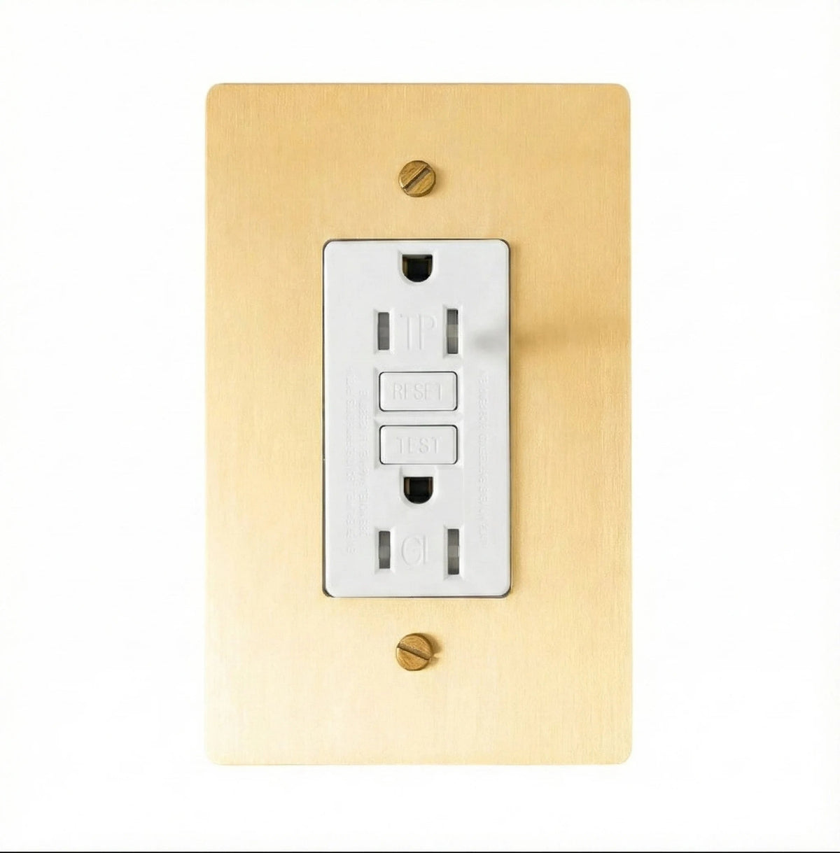 Dellmora Minimalist Brass GFCI Outlet