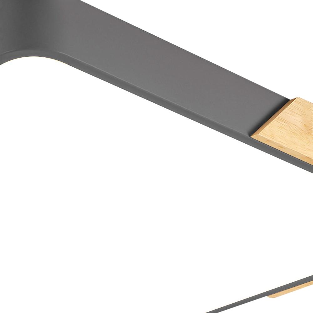 Quadrova Scandinavian Wood Rectangular LED Ceiling Light