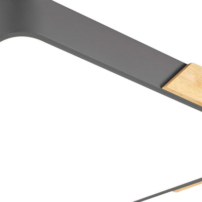 Quadrova Scandinavian Wood Rectangular LED Ceiling Light