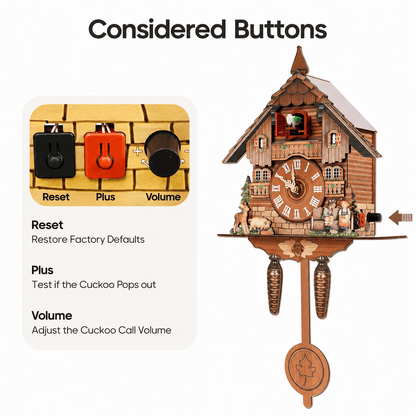Brenvika Alpine MDF Pendulum Cuckoo Clock