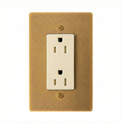 Corvanel Traditional Brass Duplex Socket Outlet