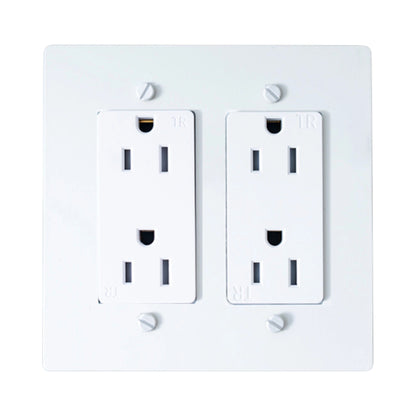 Galveno Vintage Solid Brass 2-Gang Outlet