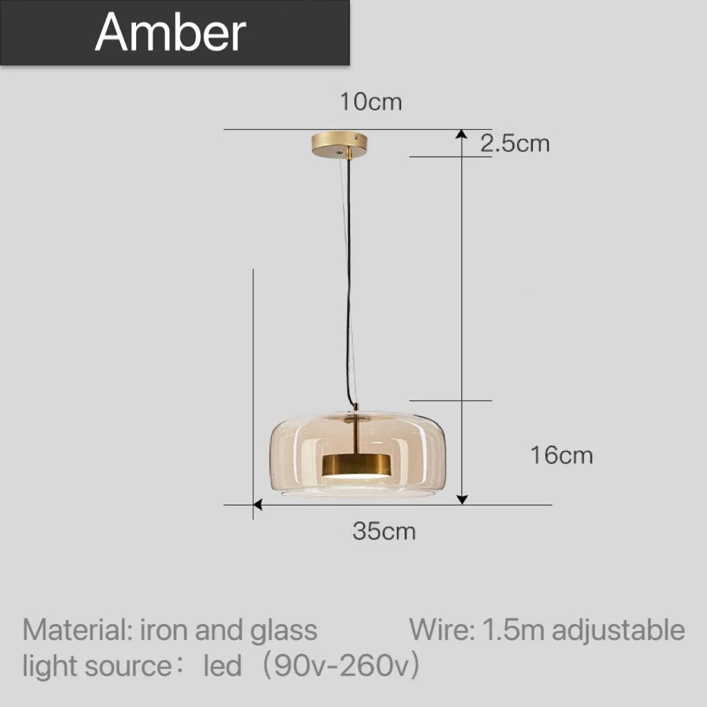 Lumira Nordic Tinted Glass Pendant Light
