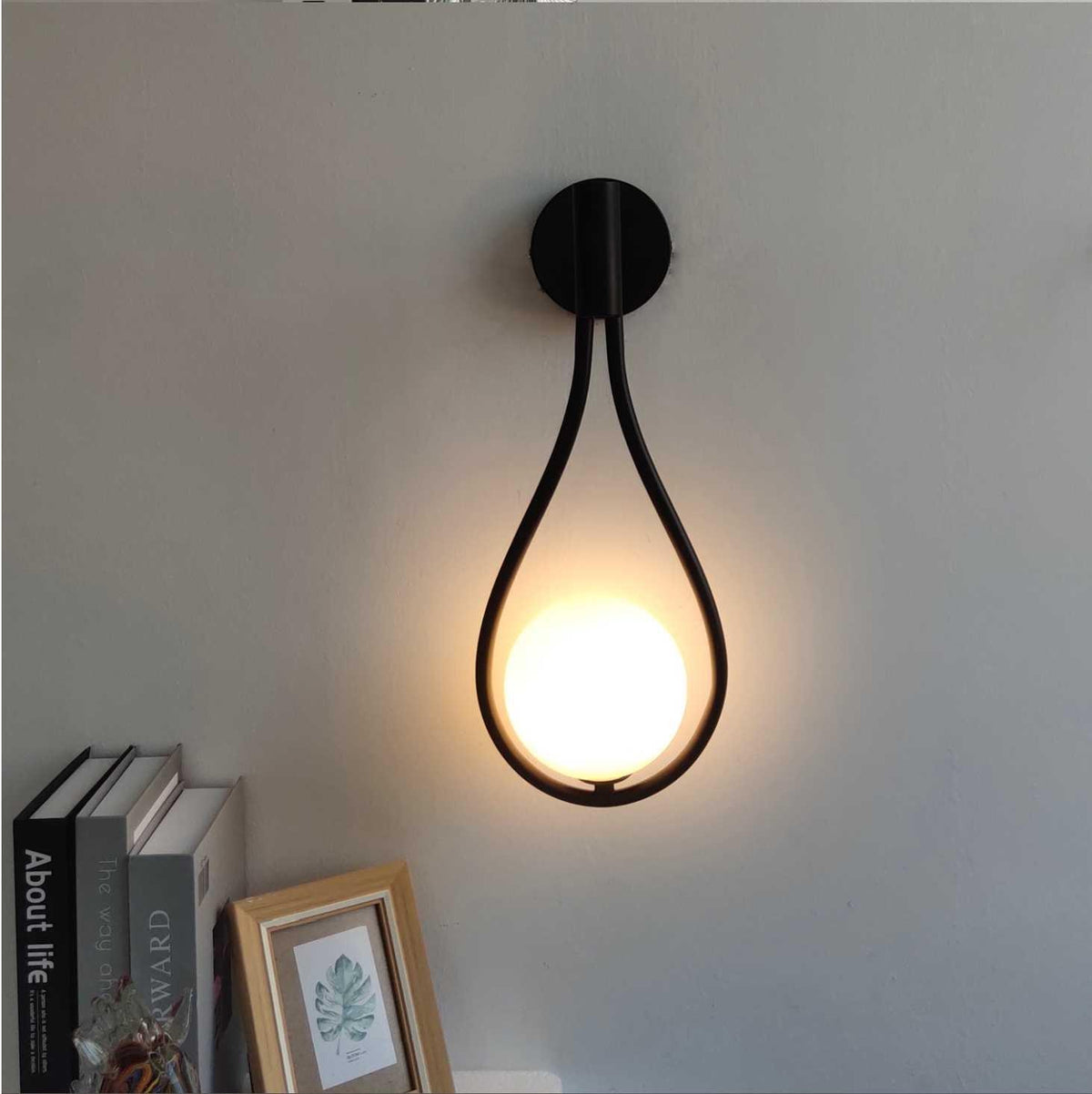 Orvenna Teardrop Iron Globe Wall Light