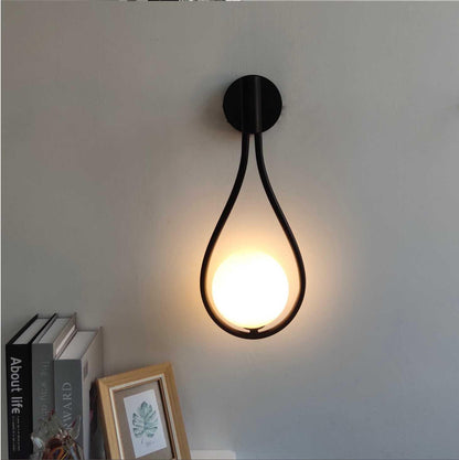 Orvenna Teardrop Iron Globe Wall Light