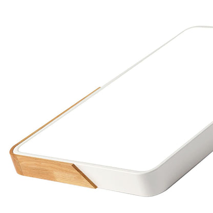 Quadrova Scandinavian Wood Rectangular LED Ceiling Light