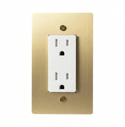 Corvanel Traditional Brass Duplex Socket Outlet