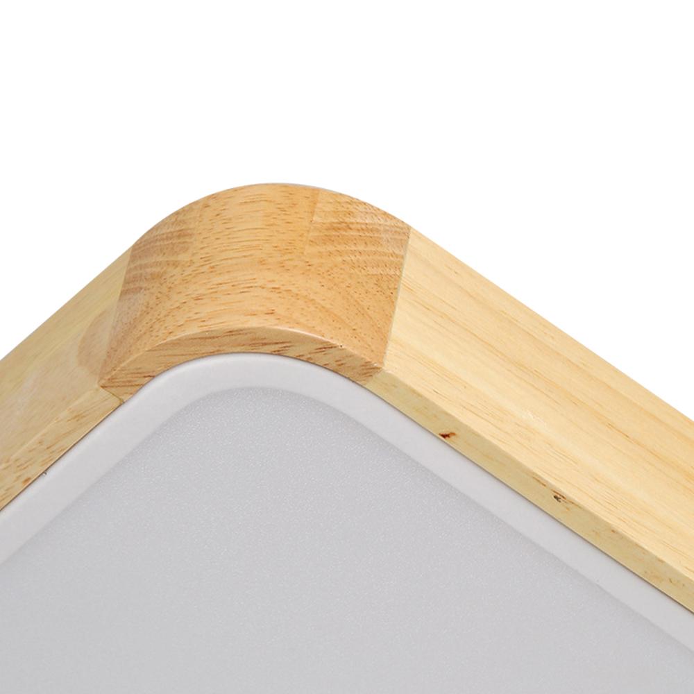 Quadrova Scandinavian Wood Rectangular LED Ceiling Light