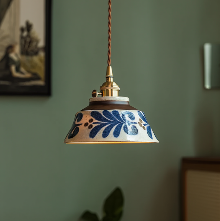 Tessaly Rustic Ceramic Pendant Light