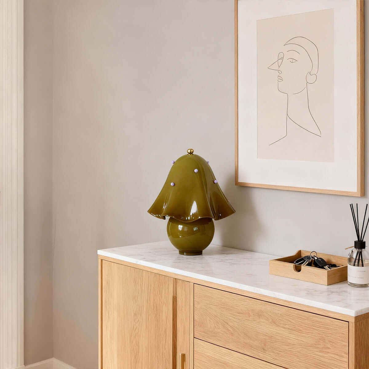 Halcyra Boho Ceramic Table Lamp