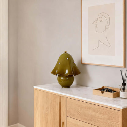 Halcyra Boho Ceramic Table Lamp