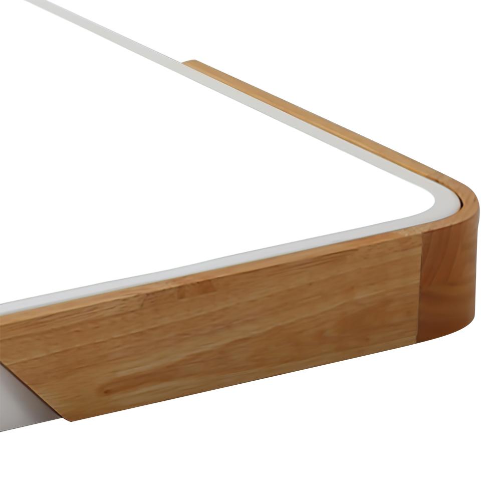 Quadrova Scandinavian Wood Rectangular LED Ceiling Light