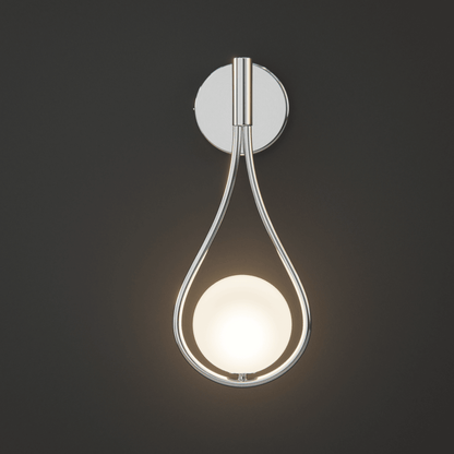 Orvenna Teardrop Iron Globe Wall Light