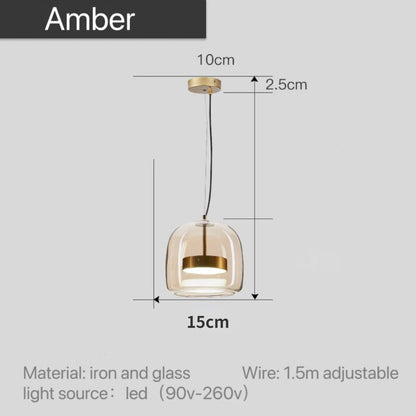 Lumira Nordic Tinted Glass Pendant Light