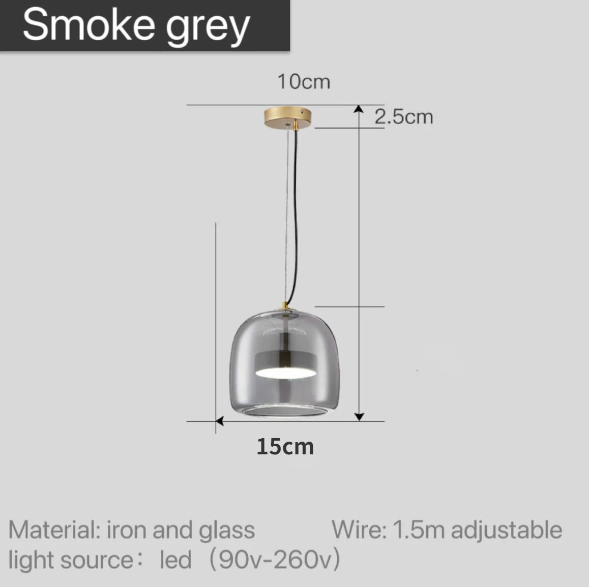 Lumira Nordic Tinted Glass Pendant Light