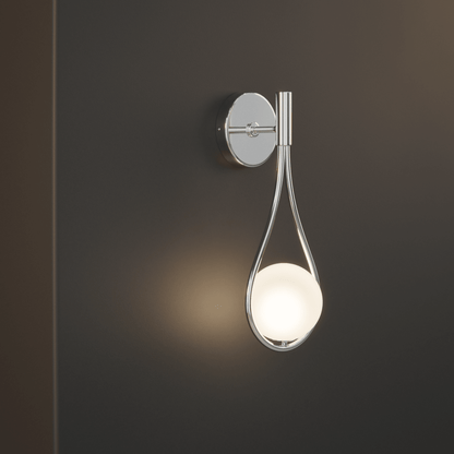 Orvenna Teardrop Iron Globe Wall Light