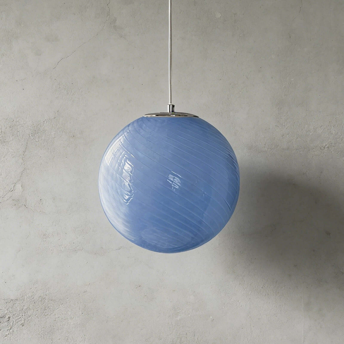 Swirled Glass Globe Pendant Light