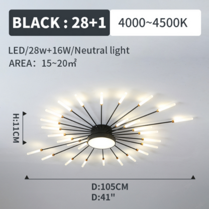 Pyrenna Starburst Metal Firework Ceiling Light